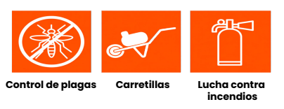 Aplicaciones de AR 252: Carretillas de fumigación, Control de plagas, Lucha contra incendios